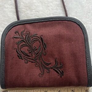 REI maroon  Embroidered wristlet, travel bag, wallet Women's Bag